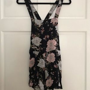 H&M Divided Floral Overalls Romper
